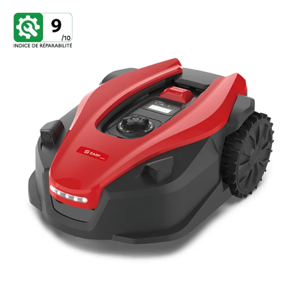 SARP Robot de tonte - Largeur de coupe de 22 cm - 4 Roues RSL2000 Robot de tonte équipé d'une batterie Li-Ion 20 V, idéal pour les surfaces allant jusqu'à 2000 m².